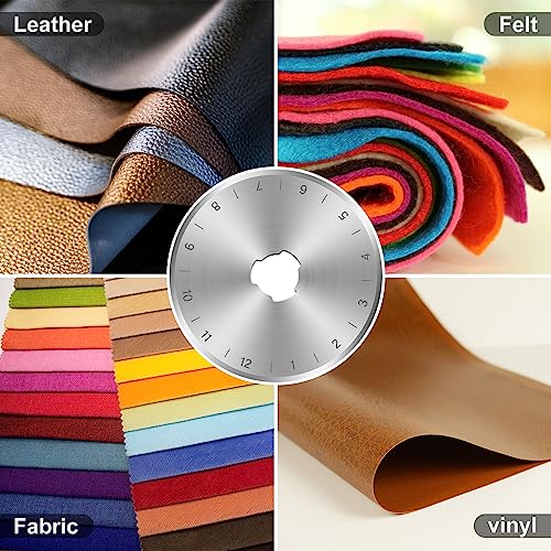 SSPONT 10 Packs 45mm Rotary Cutter Blades 45mm Quilting supplies Rotary Cutter Blades for fabric by SSPONT, compatible with OLFA,Fiskars,Mr.Pen,DAFA,Truecut etc. Sewing Arts Crafts, Sharp and Durable - Image 3