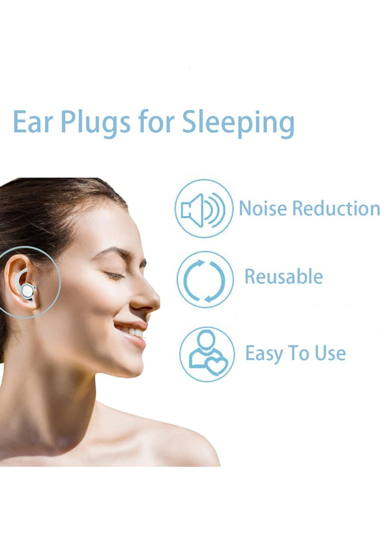 CMGTYYD Ear Plugs for Sleeping, Sound Blocking Noise Cancelling Headphones, Reusable Washable Noise Reduction Hearing Protection Ear Plug, Super Soft Silicone Earplugs for Sleeping, Travel  - Image 5