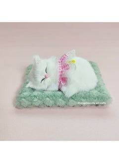 Bamboo Charcoal Cloth Pad Simulation Cats Cats Calling Car Decoration Ornaments Simulation Animals Simulation Flower Basket Cats-Color:Green Bamboo Charcoal Cloth Mat + Pink Skirt Cat Can Bark