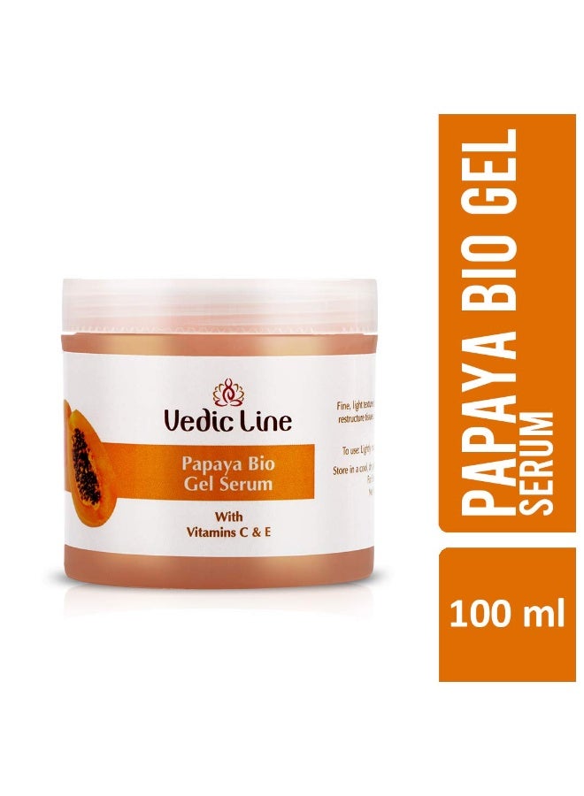 Vedicline Papaya Bio Gel Serum, With Vitamin E and C, Reduce Fine Lines, Wrinkles & Dark Circles with Papaya Extract for Soft and Supple Skin, 100ml - Image 1