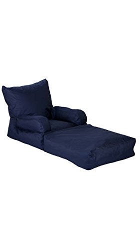 caddyFull XXXL Foldable Lounger Bean Bag Without Beans Navy Blue
