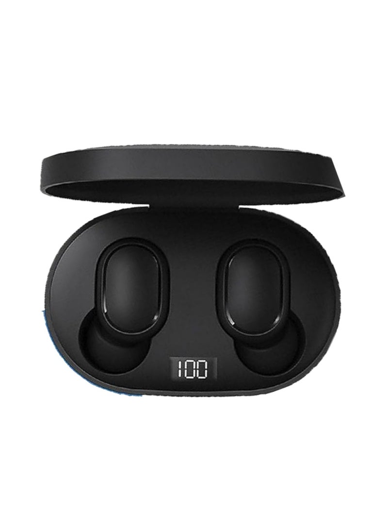 Generic - Wireless In-Ear Earbuds with Mic & Charging Case – Black | High-Performance Airdots with Deep Bass, Bluetooth 5.0, Long Battery Life - Image 1