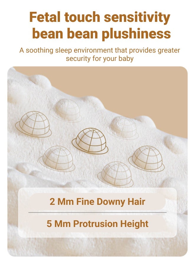 Kids Baby Blanket Newborn Gifts, Soft Plush Blankets with Dotted Backing, 100% cotton, Fleece Fabric Essentials for Unisex, Toddlers, Boys & Girls 100x100cm (Dundun Bear) - Image 3