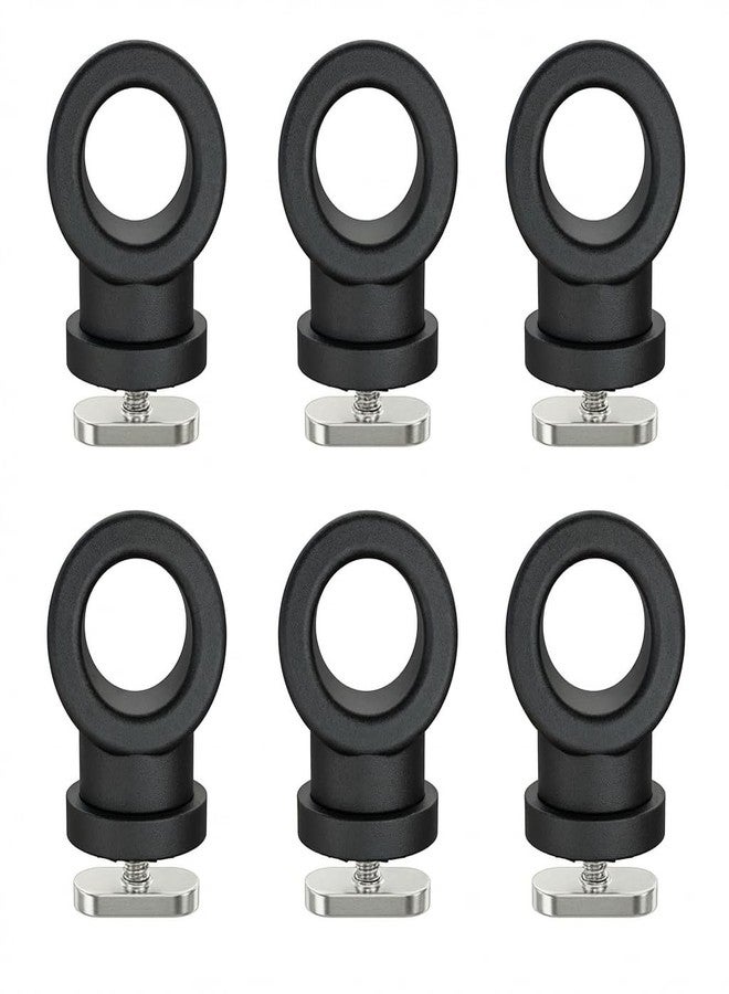 EDSRDPLT 6 Pack Reinforced Nylon Kayak Track Mount Tie Down Eyelet with T-Bolt, Hold Bungee Cord Ropes Up to 0.6", Anchoring Points Scratch-Proof & Saltwater-Resistant - Image 1