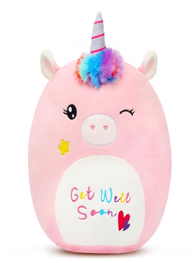 Easfan Get Well Soon Unicorn Plush Pillow Soft Plush Toy Get Well Soon Gifts for Kids Patient Feel Better for Women Throw Pillow Sofa Cushion Home Decoration - Image 1