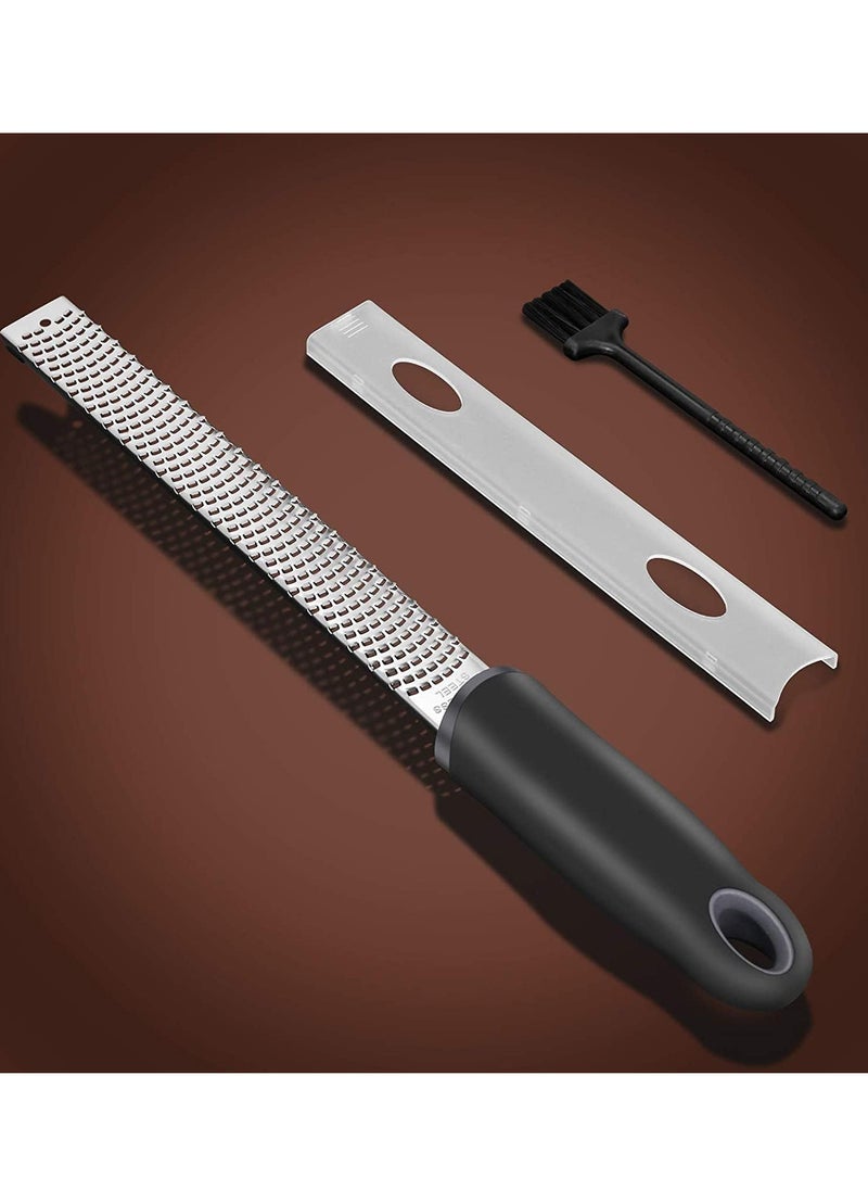 Generic - Cheese Grater&Citrus Lemon Zester with Handle for Parmesan Cheese, Ginger, Garlic, Nutmeg, Chocolate, Fruits – 304 Stainless Steel Blade - Image 1