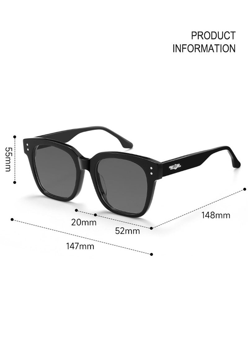 Gmisun Men and women's Full Rim Polarized UV400 Acetate Frame Sunglasses - Lens Size: 52mm - Image 3