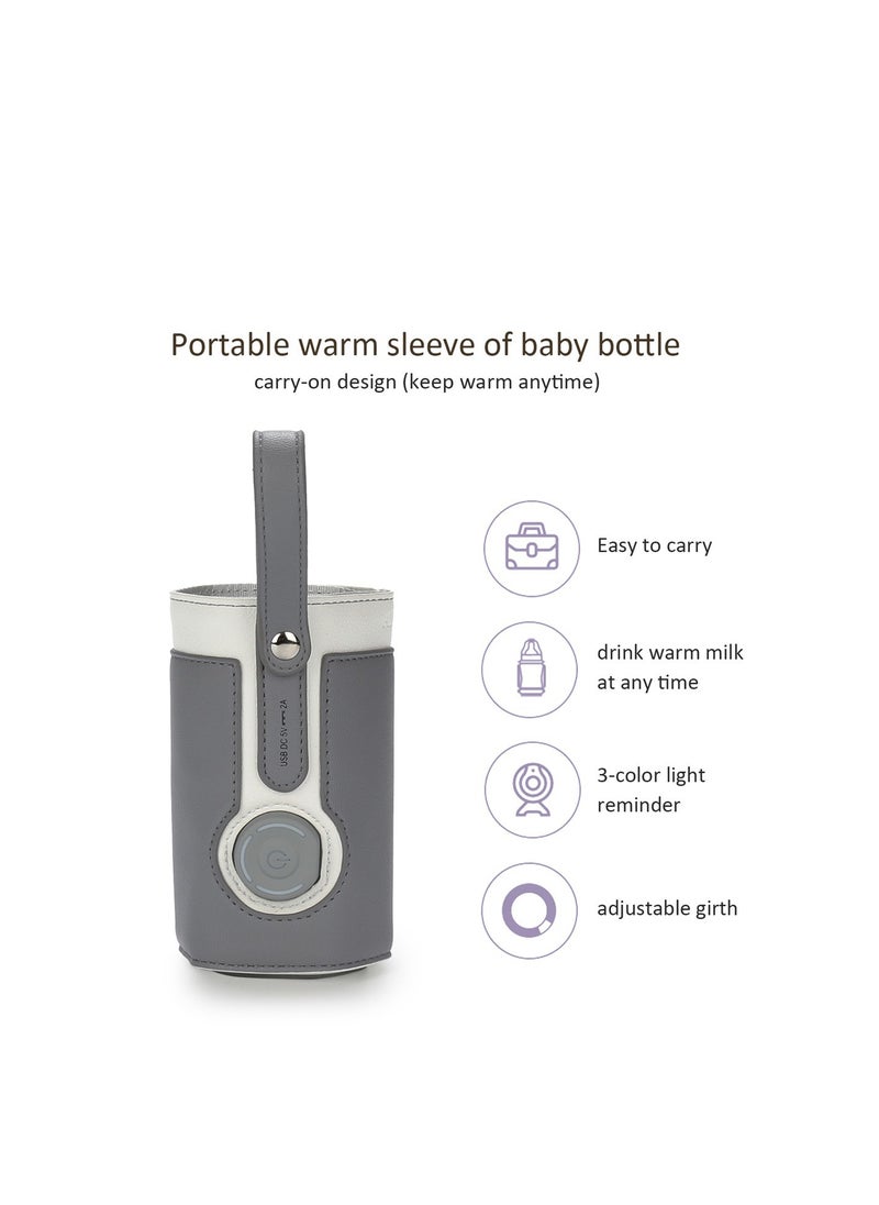 Generic 1 Pcs Portable Bottle Warmer Warmer with 2A USB Wall Charger 3 Temperature Control Baby for Breastmilk Or Formula Travel and Other Outdoor Activities  - Image 3