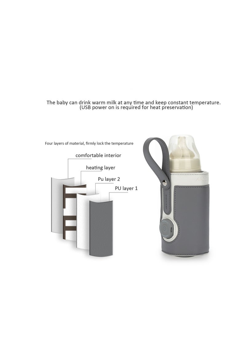 Generic 1 Pcs Portable Bottle Warmer Warmer with 2A USB Wall Charger 3 Temperature Control Baby for Breastmilk Or Formula Travel and Other Outdoor Activities  - Image 4