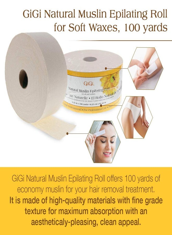 GiGi Epilating Muslin Roll - Wax Strips for Hair Removal, Natural Muslin Wax Roll for Face & Body, 3.25-inch x 100 yards - Image 4