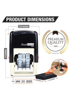 ExcelMark 7820 Selfinking Rubber Date Stamp Great For Shipping Receiving Expiration And Due Dates (Black Ink)  - Image 4