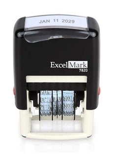 ExcelMark 7820 Selfinking Rubber Date Stamp Great For Shipping Receiving Expiration And Due Dates (Black Ink)  - Image 2