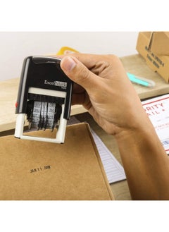 ExcelMark 7820 Selfinking Rubber Date Stamp Great For Shipping Receiving Expiration And Due Dates (Black Ink)  - Image 5