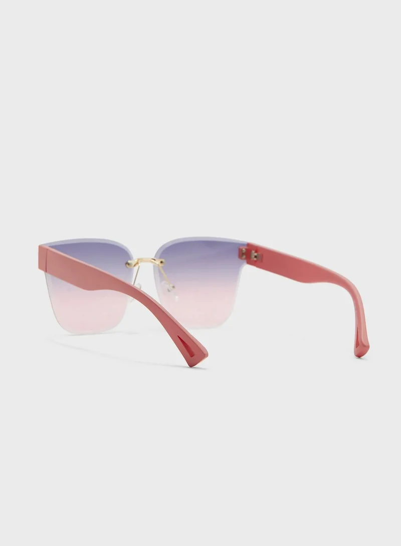 Ginger Rimless Cat Eye Sunglasses