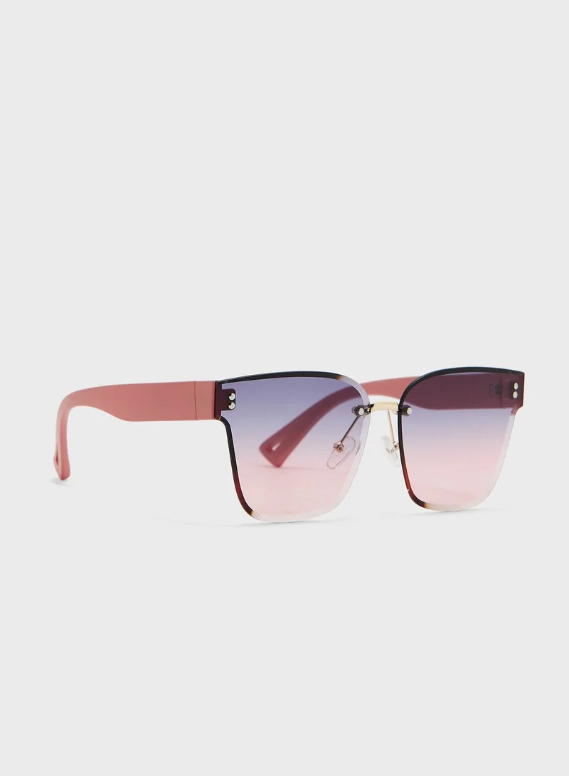 Ginger Rimless Cat Eye Sunglasses