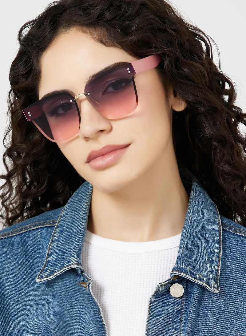 Ginger Rimless Cat Eye Sunglasses
