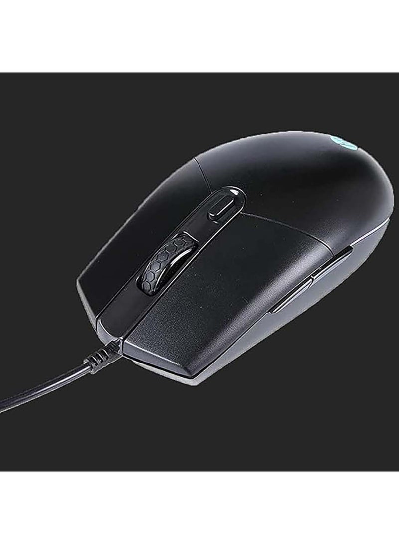 HP ماوس جيمر USB M260 أسود - مستشعر بصري مزدوج الاستخدام بدقة تصل إلى 6400 DPI وإضاءة RGB - 7ZZ81AA - Image 3