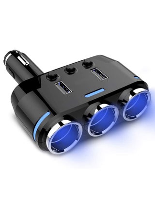 Car Charger Splitter Adapter 3 Socket with LED Voltage Display Dual USB Car Charger On/Off Switches 12V Dashcam Replaceable fuse (Wireless) - pzsku/Z7D703E00903D1CD41B0EZ/45/1746433912/538e6a85-2186-48d1-941d-8b05da5d9925