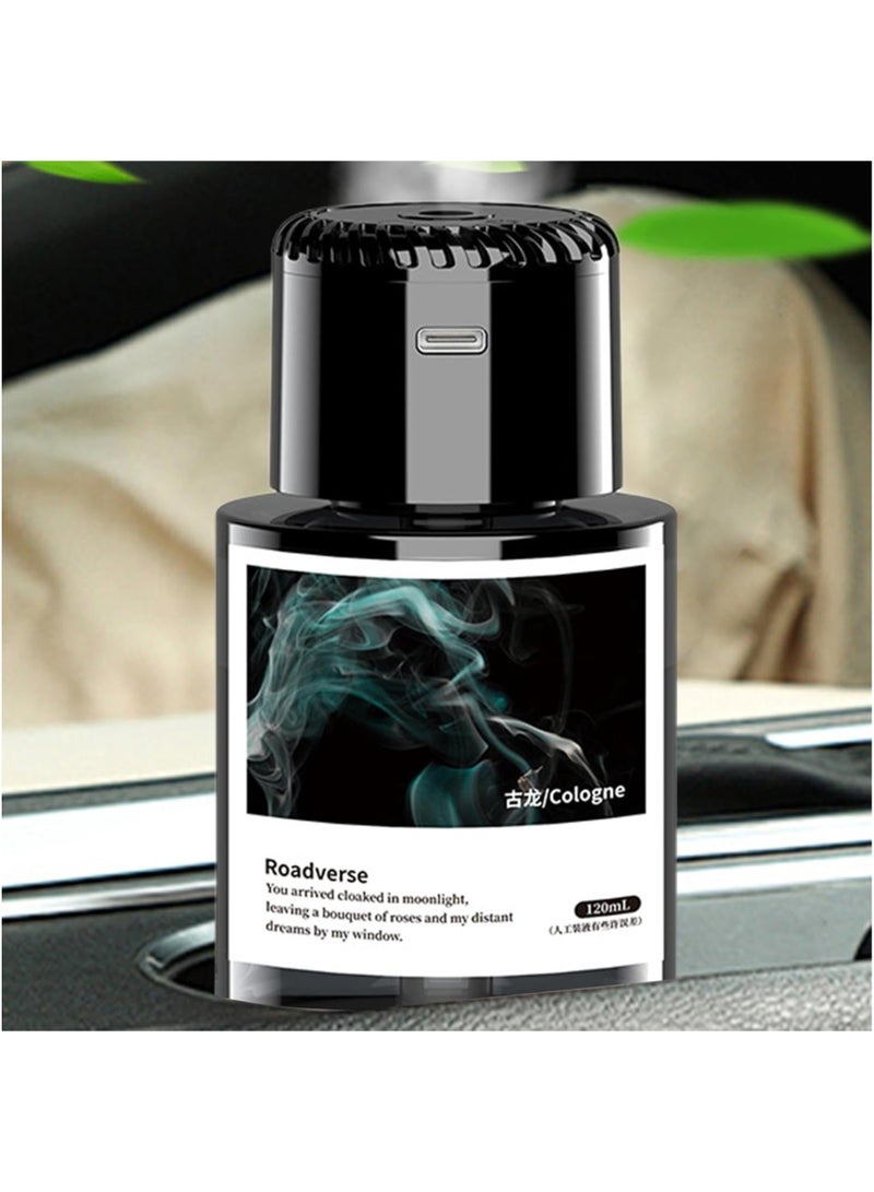 Generic Smart Car Air Freshener - Automatic Essential Oils Aroma Diffuser - Rechargeable Auto On/Off Fragrance Fresheners with Starry Lights Projector -  Adjustable Mode Scent Purifier with 120mL Perfume  - Image 3