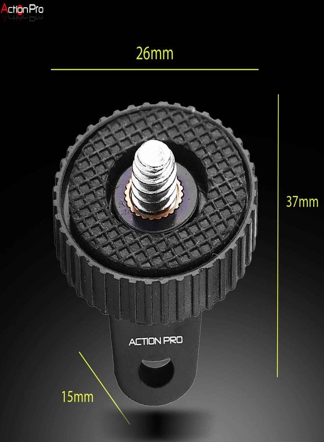 Action Pro 1/4 Thread ABS Tripod Mount with Stainless Steel Nut Adapter Compatible with GoPro Hero 13 12 11 10 9 8 7 6 5 4 3+ 3 /Insta-360//DJI Osmo Pocket/SJCAM/Xiaomi/YI All Action Cameras - Image 3