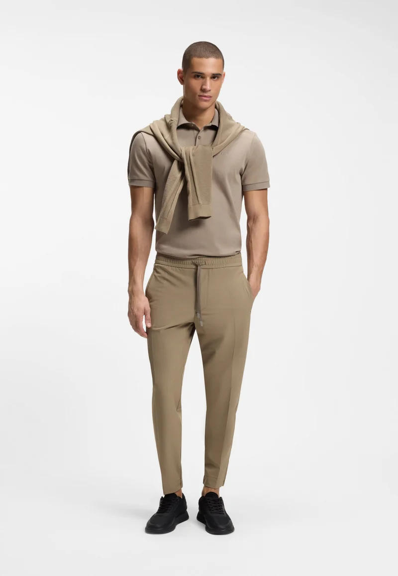 BOSS Light Green Tapered-fit trousers in water-repellent stretch fabric for Men | Best Price UAE