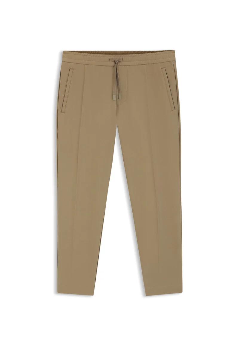 BOSS Light Green Tapered-fit trousers in water-repellent stretch fabric for Men | Best Price UAE