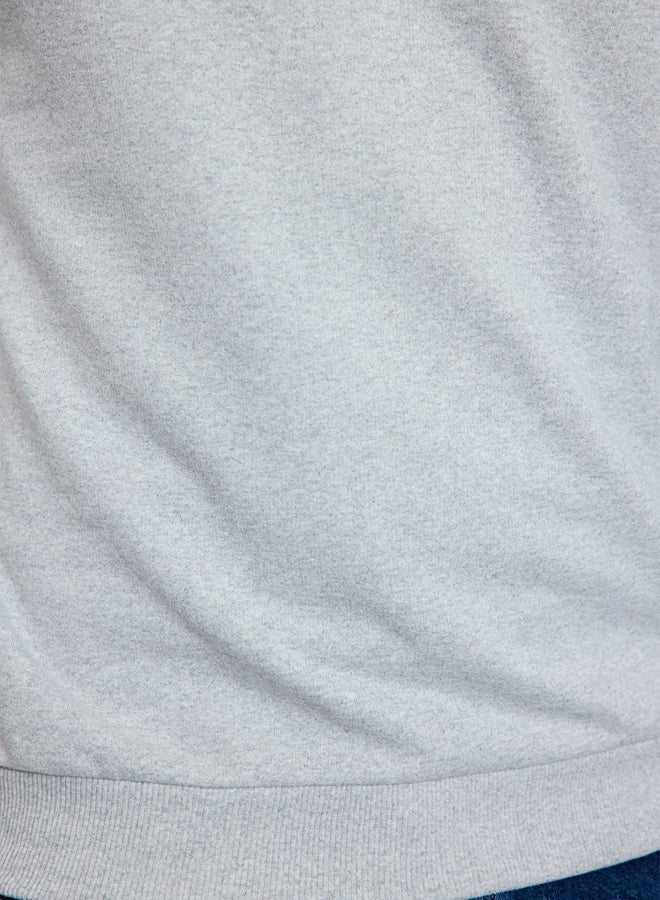 trendyol Gray Melange Regular/Normal Cut Basic Sweatshirt - Image 4