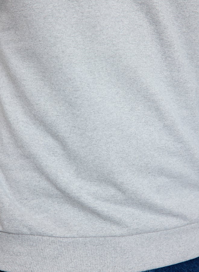 trendyol Gray Melange Regular/Normal Cut Basic Sweatshirt - Image 4