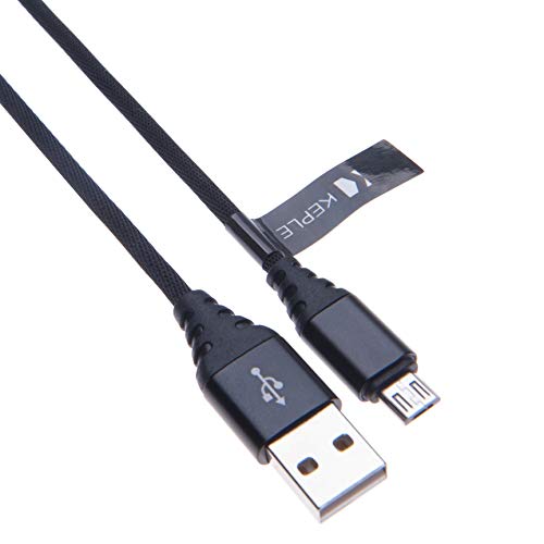 Keple Micro USB Cable | Fast Charging Cable Quick Charge Nylon Braided Charger Data Sync Lead for Game Controllers PS4, PS3 / Xbox One, One S, One X, Elite Controller | USB B High Speed Leads 1.5ft - Image 1