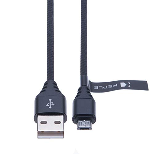 Keple Micro USB Cable | Fast Charging Cable Quick Charge Nylon Braided Charger Data Sync Lead for Game Controllers PS4, PS3 / Xbox One, One S, One X, Elite Controller | USB B High Speed Leads 1.5ft - Image 2