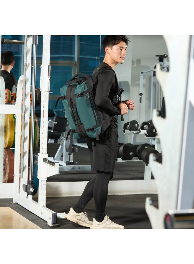 Sanwa 37l Large Capacity Travel Backpack Dual Shoulder Business Gym Bag Wet And Dry Separation Men's Swimming Sports Bag With Independent Shoe Compartment - Image 4