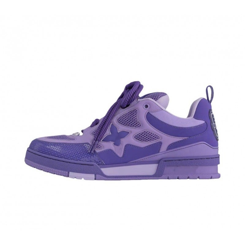 Women's & Men's Chunky Platform Bread Shoes - Leather Low-Top Lace-Up Sneakers, Breathable Non-Slip Casual Sports Shoes