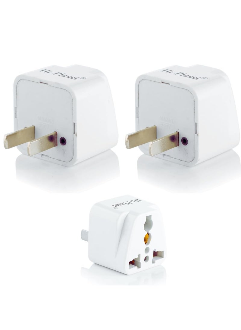 HI PLASST PINS N PLUGS HiPlasst Pack of 2 India to USA Converter Type A Plug Adapter for USA Canada Mexico Japan Thailand Philippines US Travel Adapter 2 Pin Plug Adapter  - Image 1