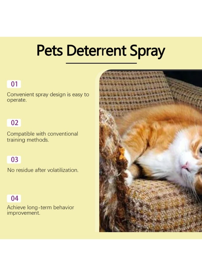 YEGBONG Pet Forbidden Area Spray, Citrus Cat Repellent Spray - 100ml Natural Anti-Scratch Deterrent for Furniture, Sofas & Restricted Areas, Orange-Scented Training Spray to Keep Cats Away (Pet-Safe Formula, 3.38 fl oz) - Image 5