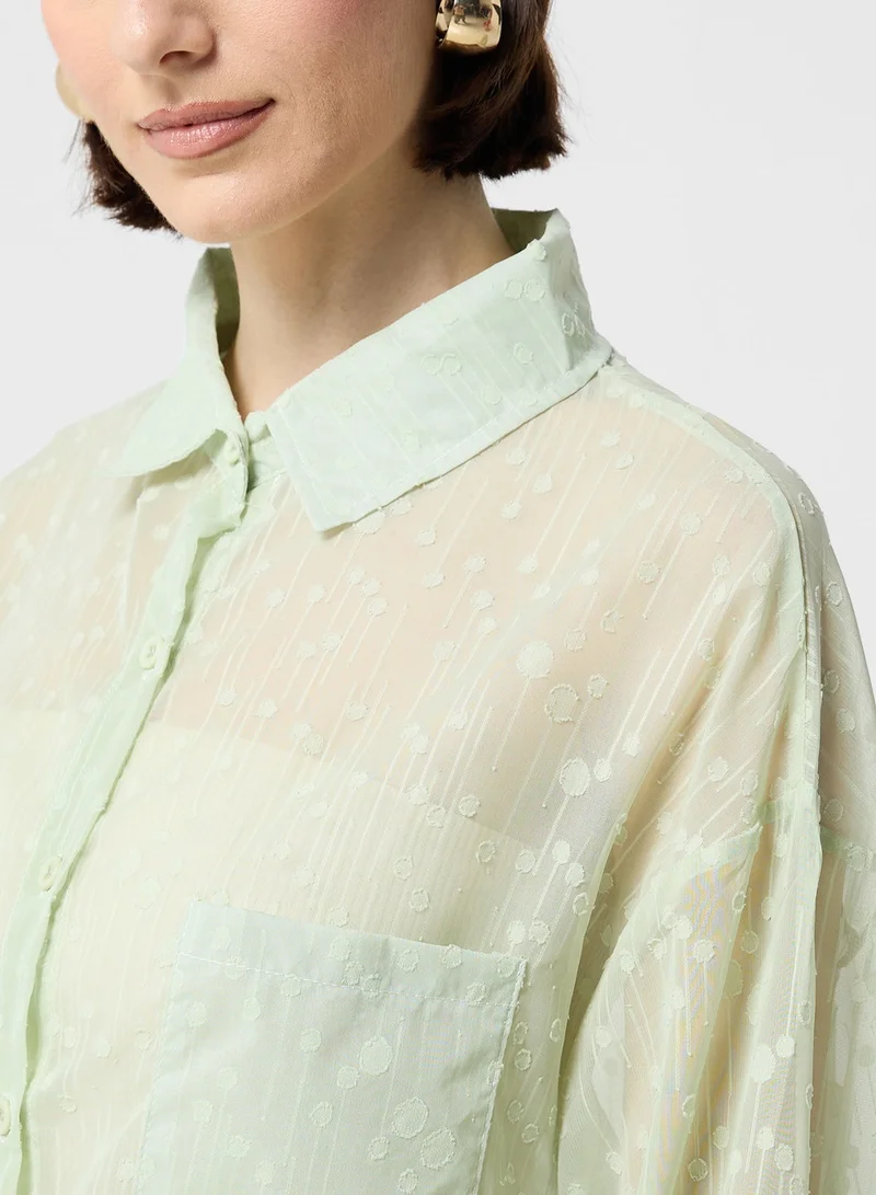 ELLA  Button Down Sheer Shirt for Women | Best Price UAE