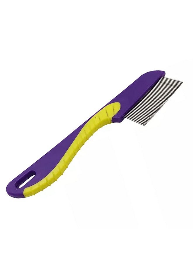 إيميلي بيتس مشط البراغيث للقطط والكلاب، مشط من الفولاذ المقاوم للصدأ لإزالة بقع القمل والبراغيث والدموع ومشط القمل للرأس وعلاج القمل من الرأس، قطعة واحدة من مشط القمل ذو الأسنان الفولاذية للبالغين والأطفال والحيوانات الأليفة - Image 2