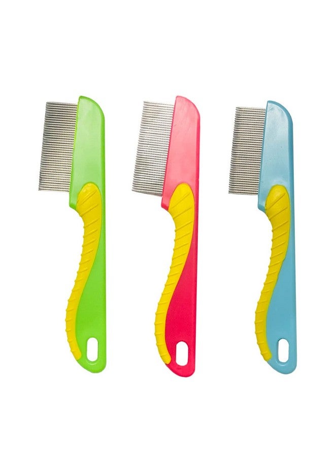 إيميلي بيتس مشط البراغيث للقطط والكلاب، مشط من الفولاذ المقاوم للصدأ لإزالة بقع القمل والبراغيث والدموع ومشط القمل للرأس وعلاج القمل من الرأس، قطعة واحدة من مشط القمل ذو الأسنان الفولاذية للبالغين والأطفال والحيوانات الأليفة - Image 5