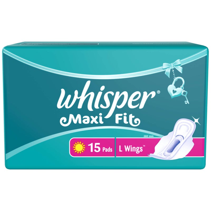 وسادات صحية نسائية Whisper Maxi Nights كبيرة 15 فوطة عبوة 1