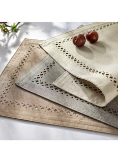 3 pcs Western dining mat, linen dining mat, embroidered hollow dining mat, anti slip and thermal insulation mat, cotton and linen dining mat - pzsku/Z7D70D340FCABE273D8A4Z/45/_/1697016486/4a631b52-6f5c-4cda-9431-db0c4d2ebf3e