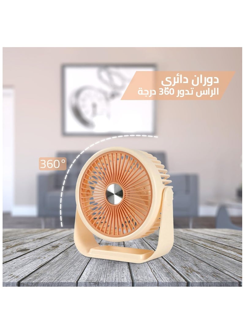 Portable Mini USB Desktop Handheld Fan 3 Speeds with Stand Multicolor - Image 4