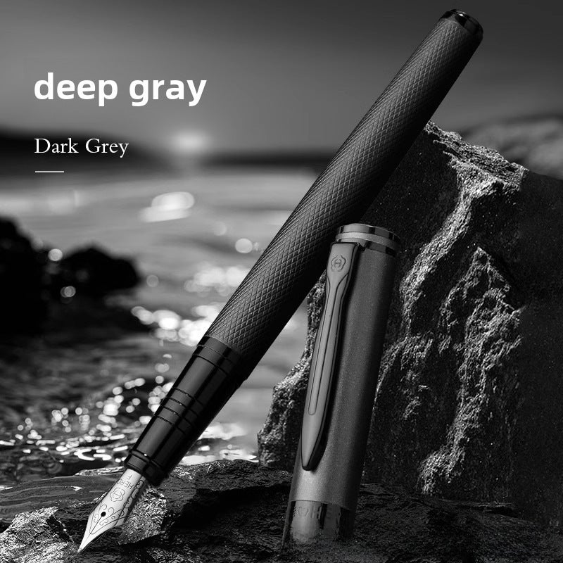 Generic Elegant Fountain Pen for Calligraphy and Signing deep gray 