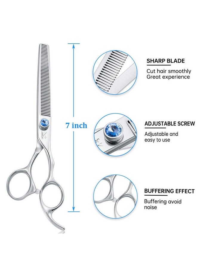 7" 50 Teeth Thinning Dog Grooming Blending Scissor, Ergonomic Pet Grooming Thinner Blender Shears Cat Trimming Texturizing Kit With Offset Handle And A Jewelled Screw, 30% Thinning Rate - pzsku/Z7D70E7E2C17F3EDC80A9Z/45/_/1726221380/01280202-5322-4413-95ad-a924324060ca