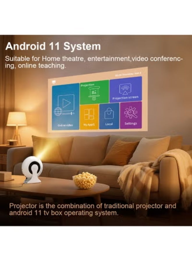 Mini Projector 270° Rotatable 1080P – Android 11 Smart Projector with 5G WiFi & Bluetooth 5.0 - Image 3