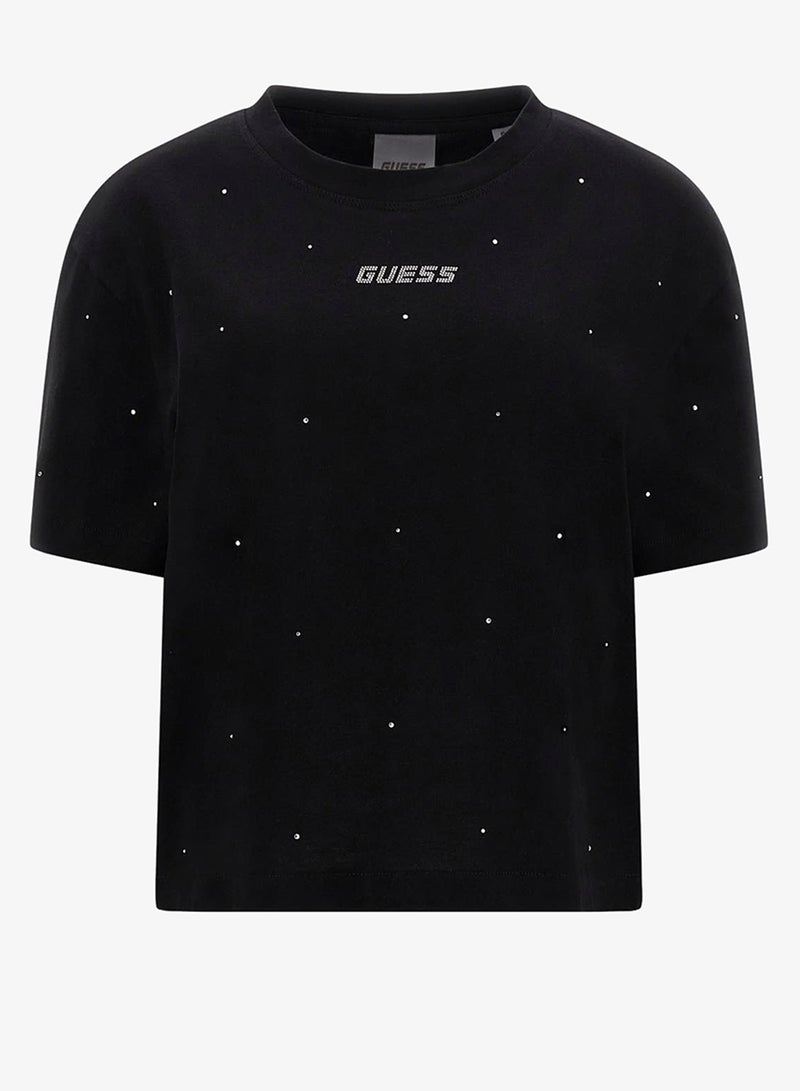 جس تيشيرت بريمولا بوكسي مرصع بأحجار الراين - Image 5