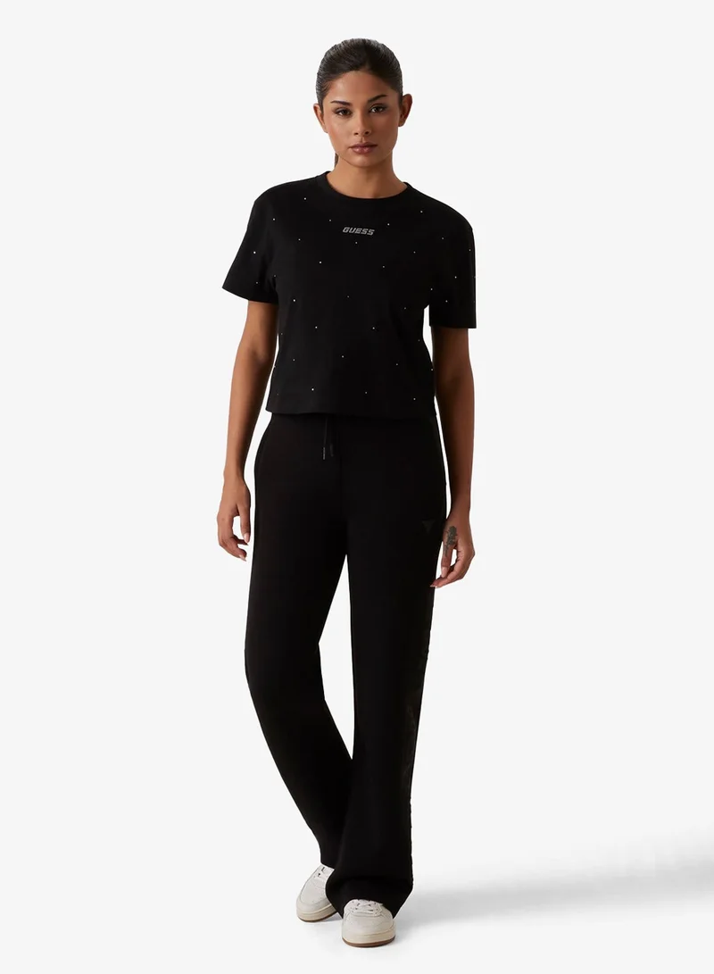 GUESS Primula Rhinestones Boxy T-Shirt