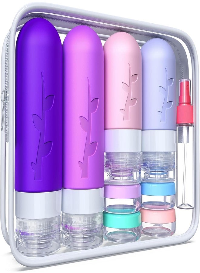 Minitul 18 Pcs Travel Bottles for Toiletries, Silicone Travel Size Toiletries of Travel Containers Set, Refillable & Leakproof Travel Bottles Kit with TSA Approved Travel Size Bottles, Multicolor - Image 1