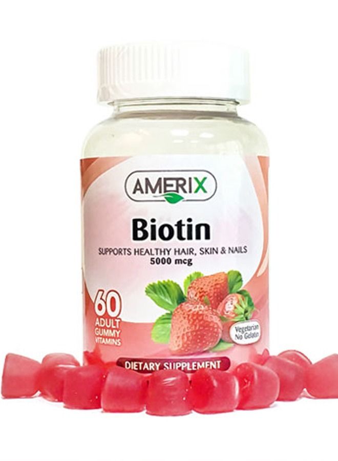 اميركس Amerix Adult Biotin Vitamin Gummies, 60 Count - Image 2