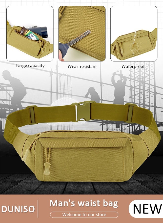 DUNISO Waist Pack for Men and Women Crossbody Waist Bag Pack Belt Bag Wallet for Travel Walking Running Hiking Cycling Outdoor Sports Easy Carry Any Phone Black - Image 1