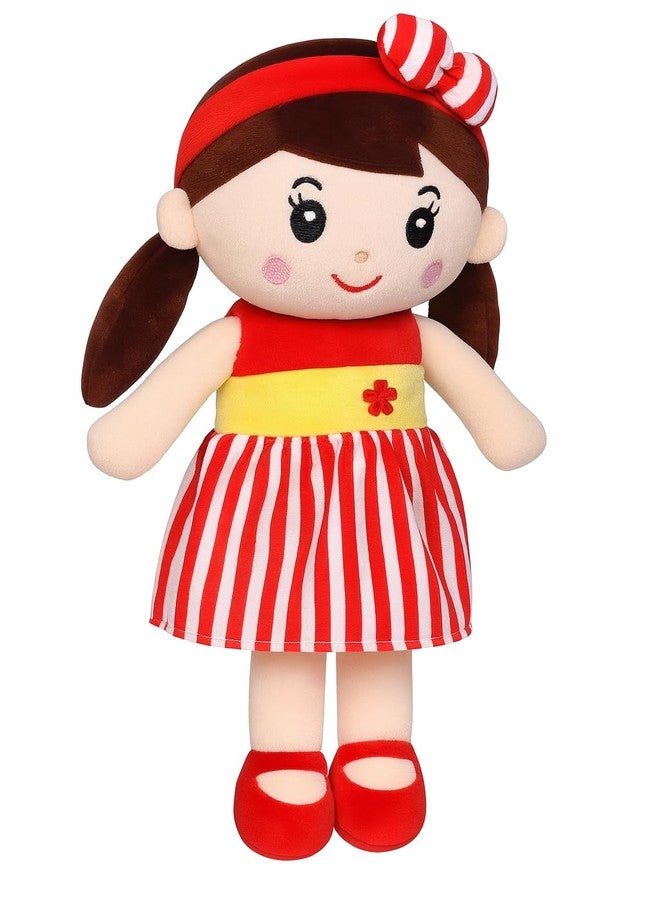Fun4you Soft Baby Doll - Plush Toy for Girls | Safe and Imaginative Play | Stuffed Doll for Girls | Plush Toy for Kids | Helps to Learn Role Play Safe for Kids Made in India Red -80 cm (Pack of 1) - Image 1