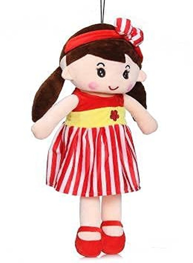 Fun4you Soft Baby Doll - Plush Toy for Girls | Safe and Imaginative Play | Stuffed Doll for Girls | Plush Toy for Kids | Helps to Learn Role Play Safe for Kids Made in India Red -80 cm (Pack of 1) - Image 4